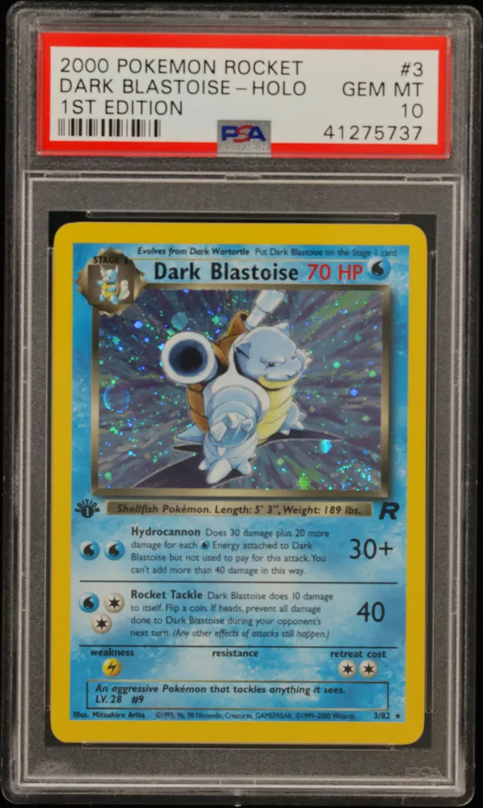 2000 #3 Dark Blastoise-Holo 1st Edition PSA 10 Rocket