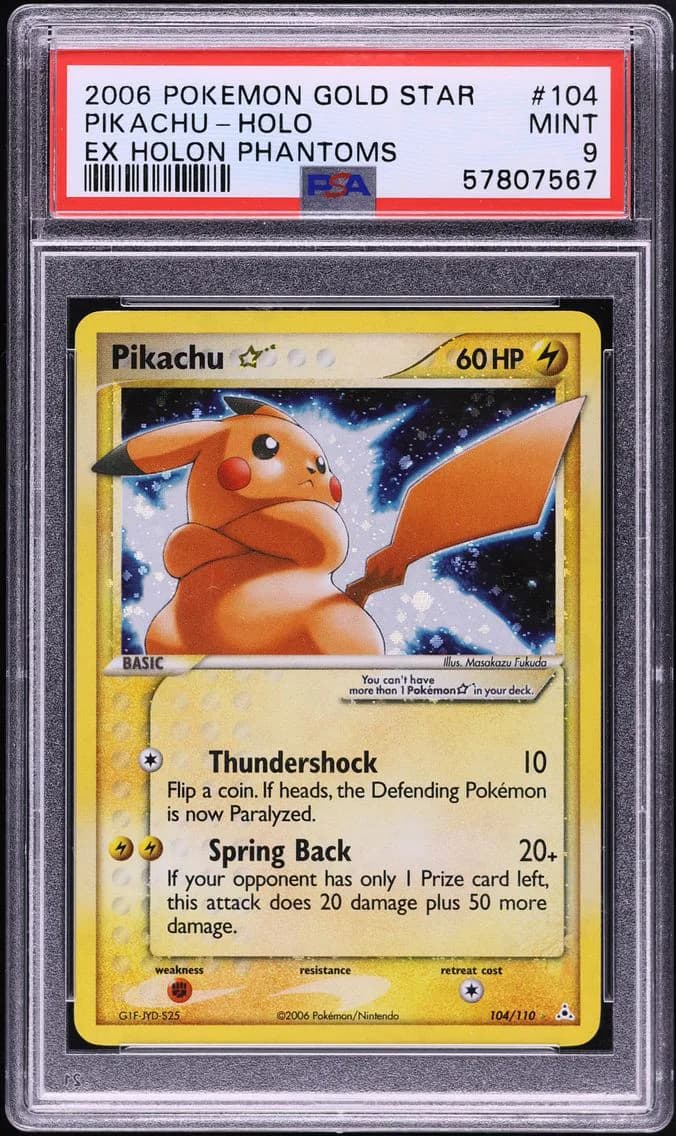 2006 #104 Pikachu-Holo PSA 9 EX Holon Phantoms Pokemon