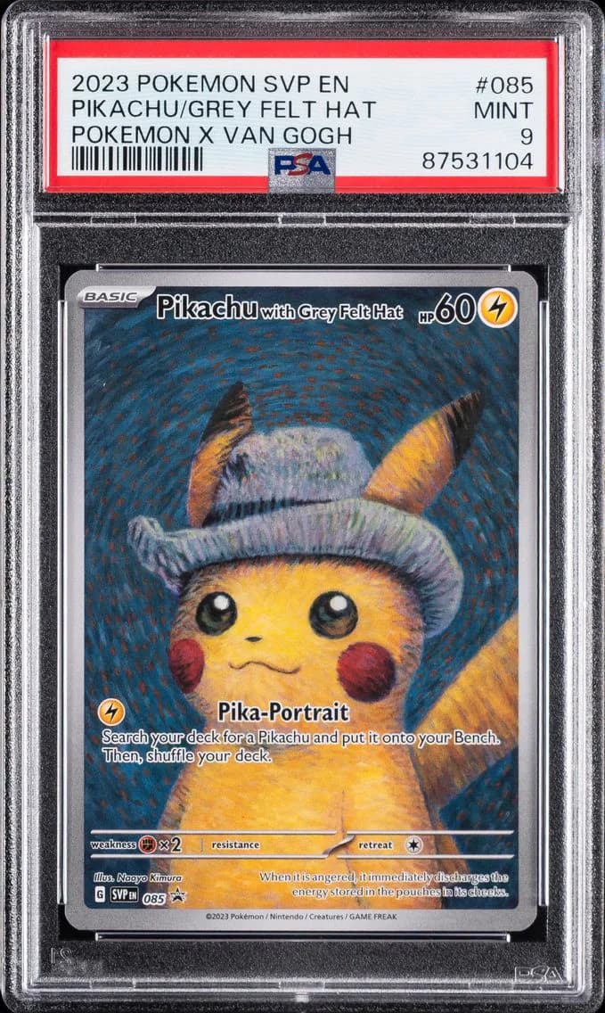 Pikachu with Grey Felt Hat slab