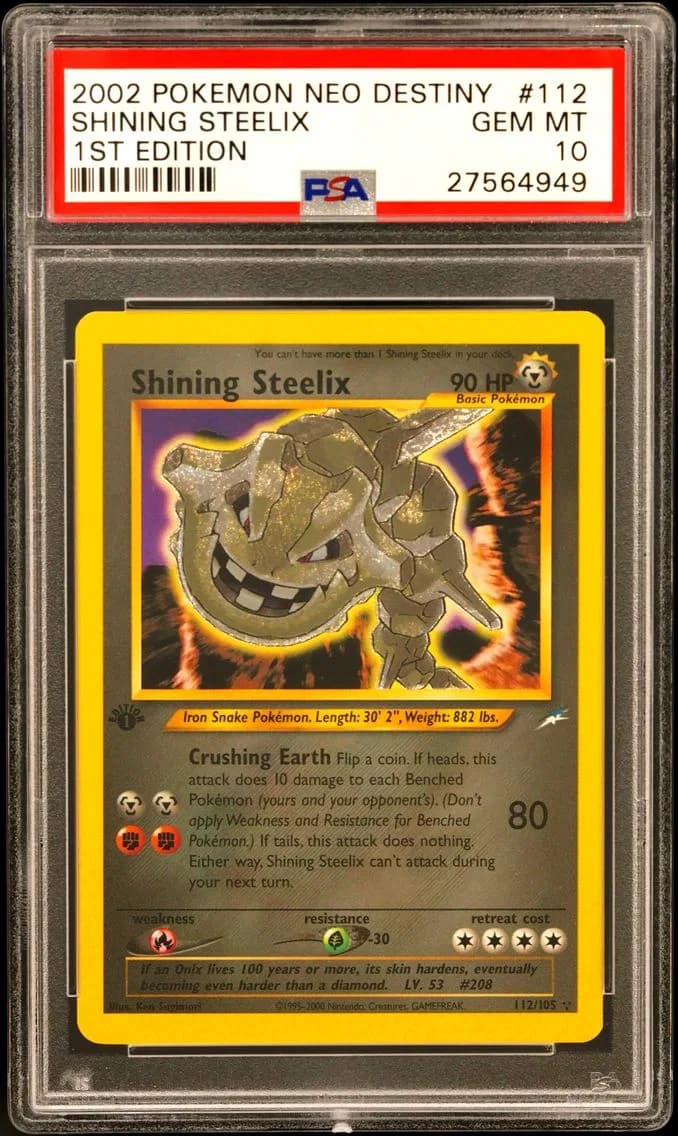 2002 #112 Shining Steelix 1st Edition PSA 10 Neo Destiny