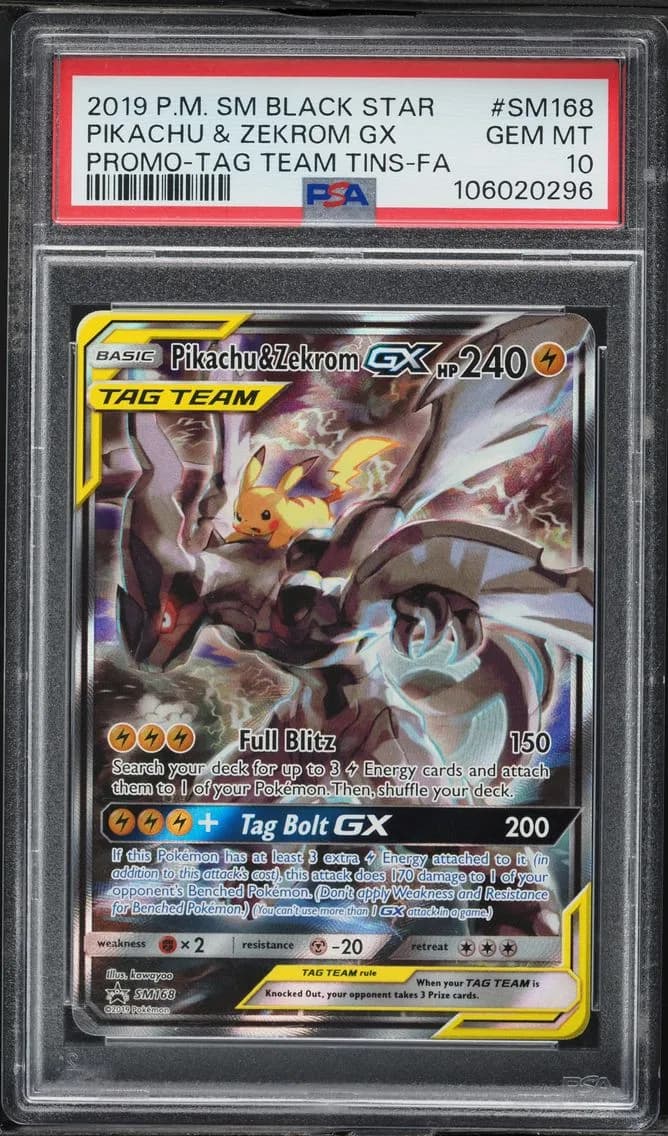 Pikachu & Zekrom-GX slab