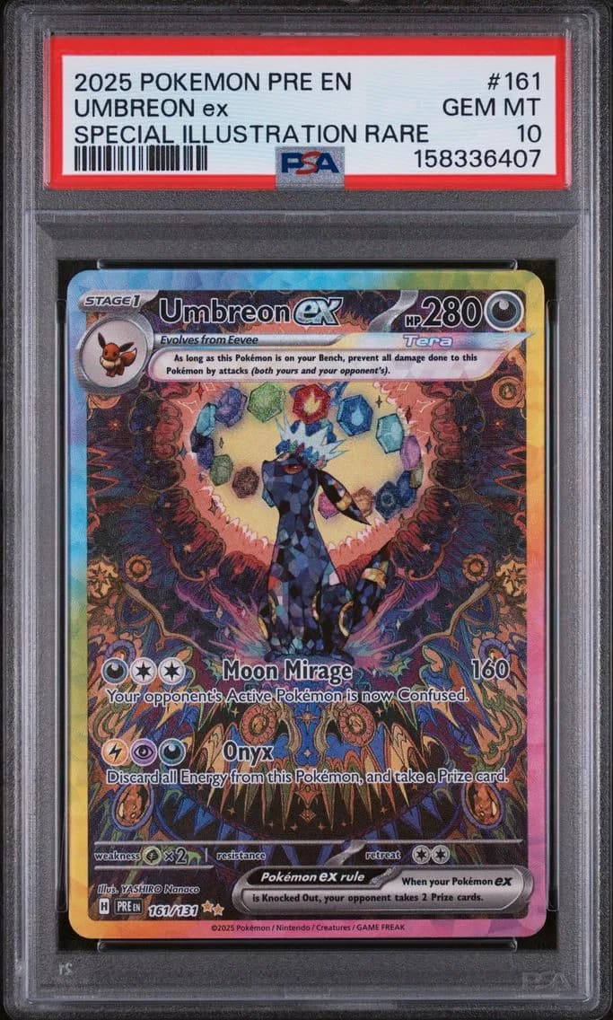 2025 #161 Umbreon EX PSA 10 Pre EN-Prismatic Evolutions