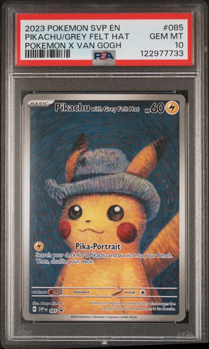 Pikachu with Grey Felt Hat slab