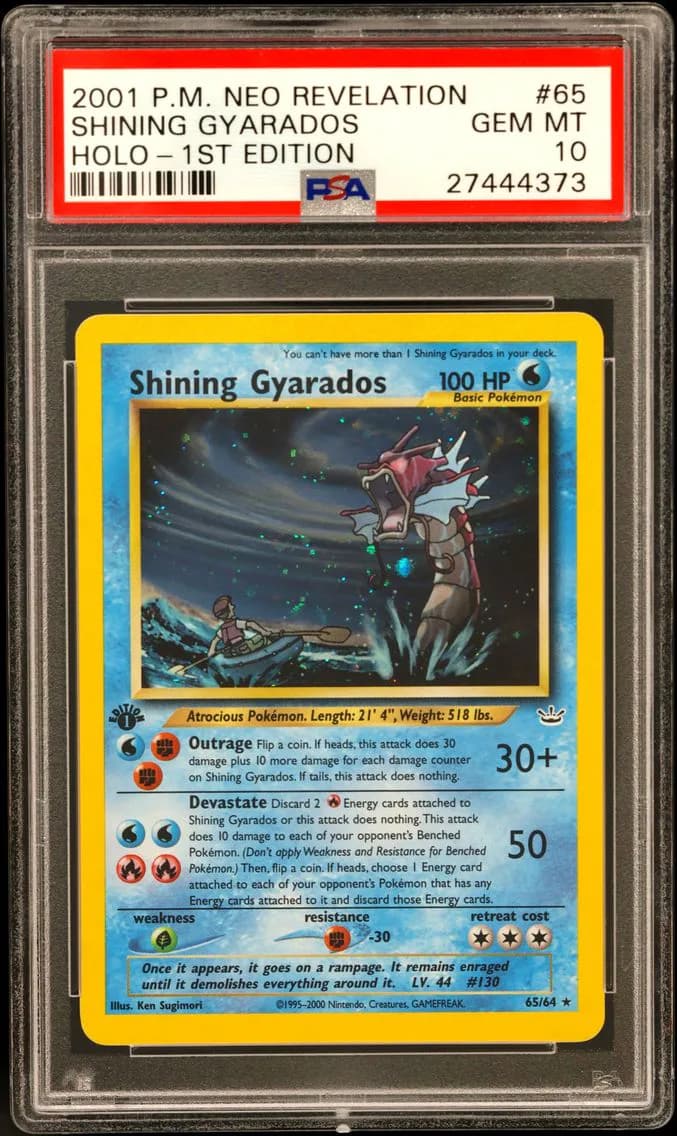 2001 #65 Shining Gyarados-Holo 1st Edition PSA 10 Neo Revelation