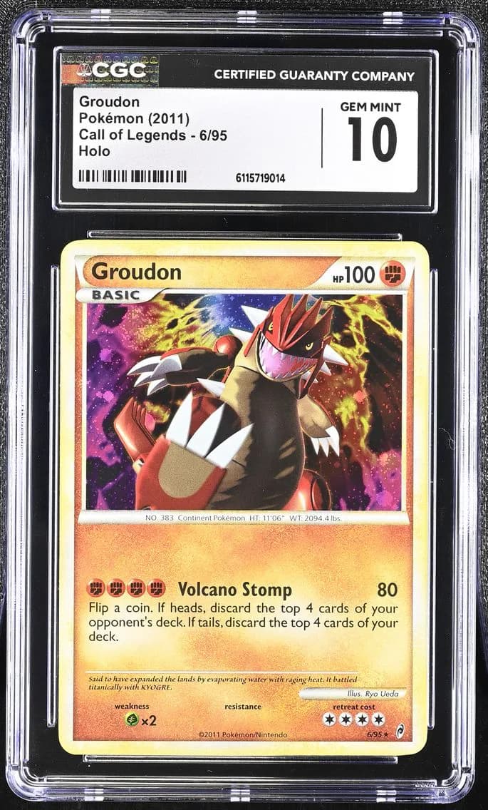 2011 #6 Groudon CGC 10 Call of Legends - English