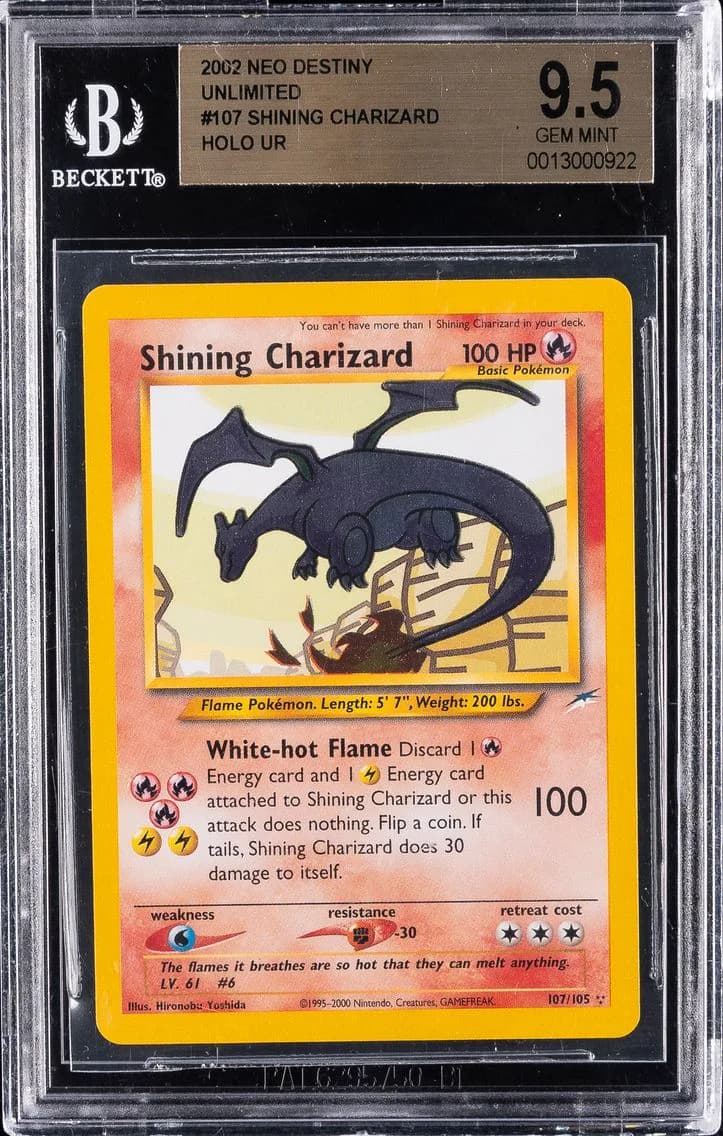 2002 #107 Shining Charizard BGS 9.5 Neo Destiny Pokemon