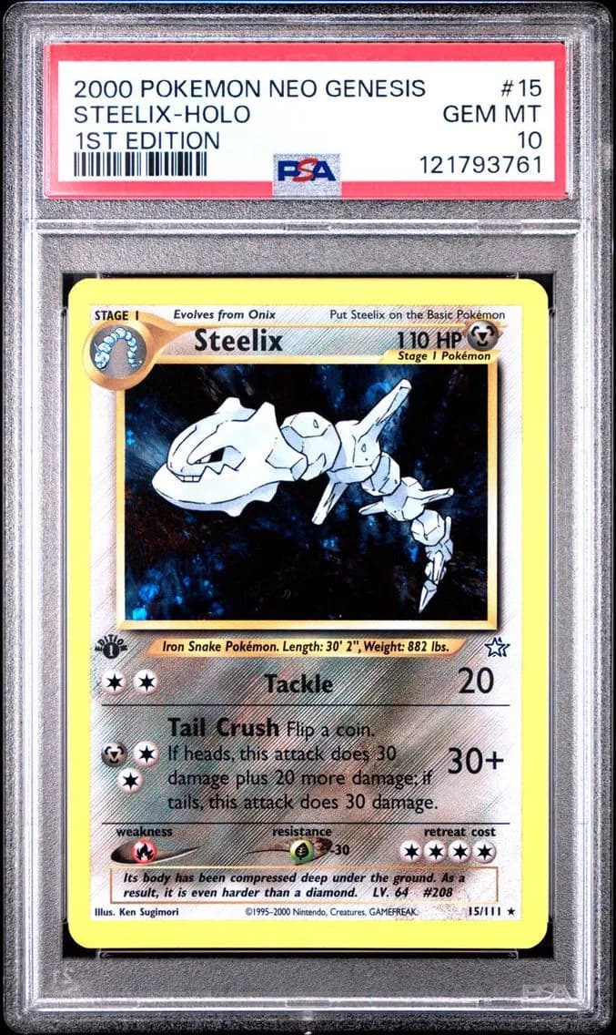 2000 #15 STEELIX-HOLO POKEMON NEO GENESIS 1ST EDITION