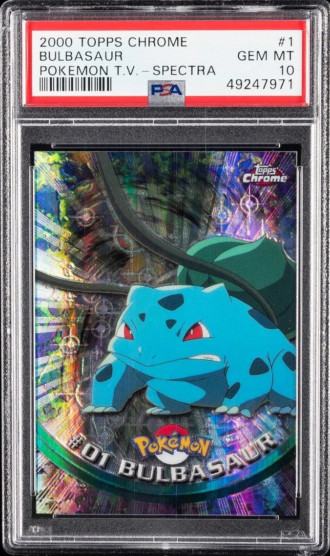 2000 #1 Bulbasaur PSA 10 Topps Chrome T.V. Pokemon