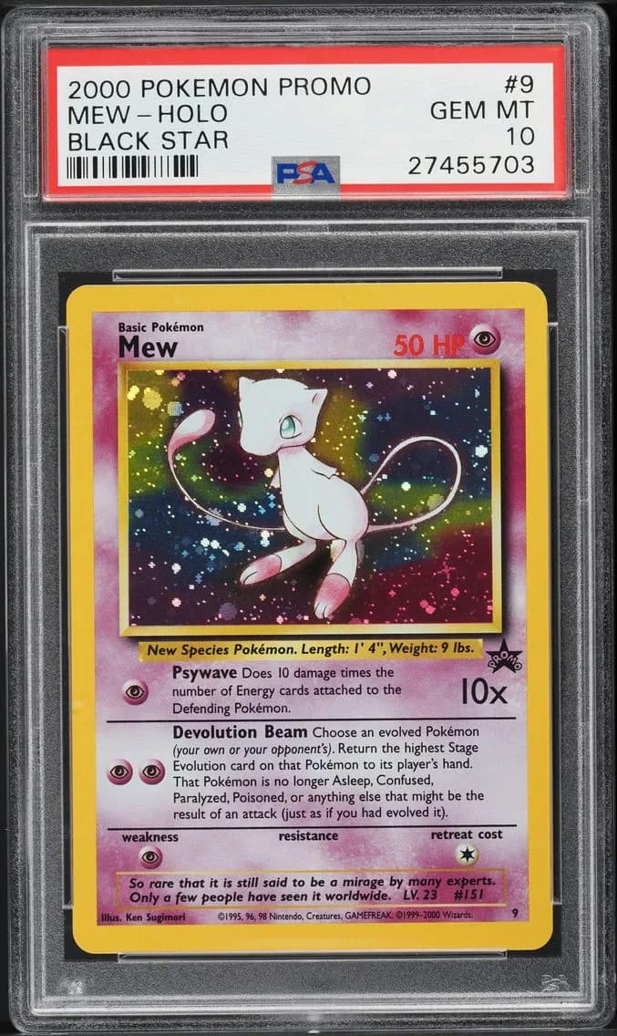 2000 #9 LEAGUE BLACK STAR PROMO HOLO MEW PSA 10 POKEMON