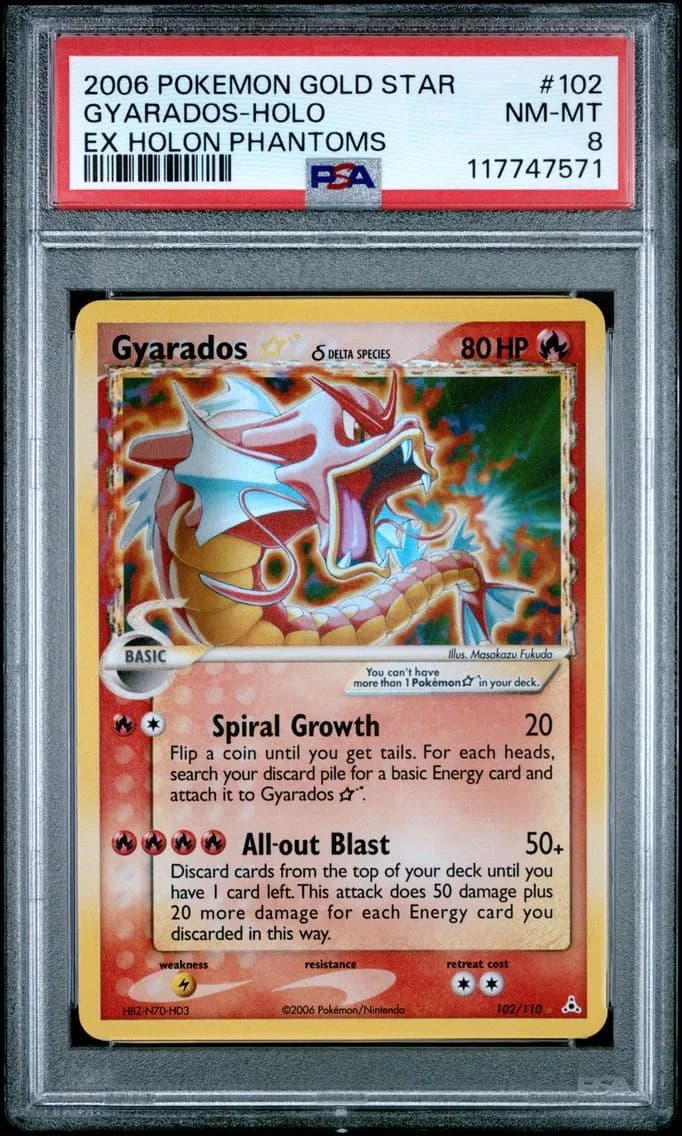 2006 #102 Gyarados-Holo PSA 8 EX Holon Phantoms Pokemon