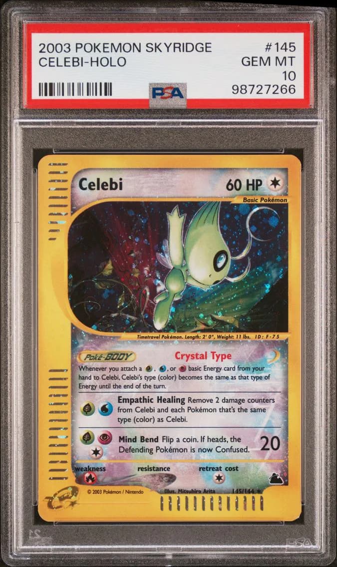 2003 #145 Celebi-Holo PSA 10 Skyridge Pokemon