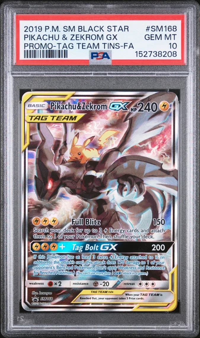 Pikachu & Zekrom-GX slab