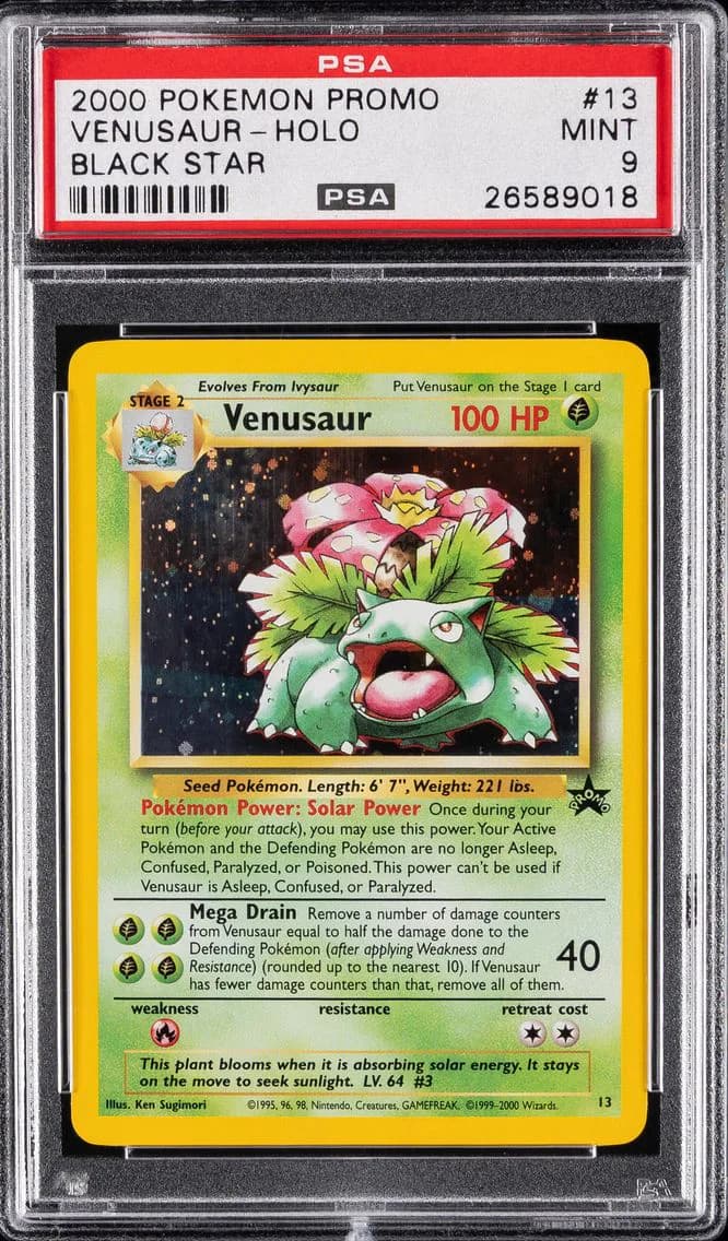 2000 #13 VENUSAUR-HOLO PSA 9 POKEMON PROMO BLACK STAR