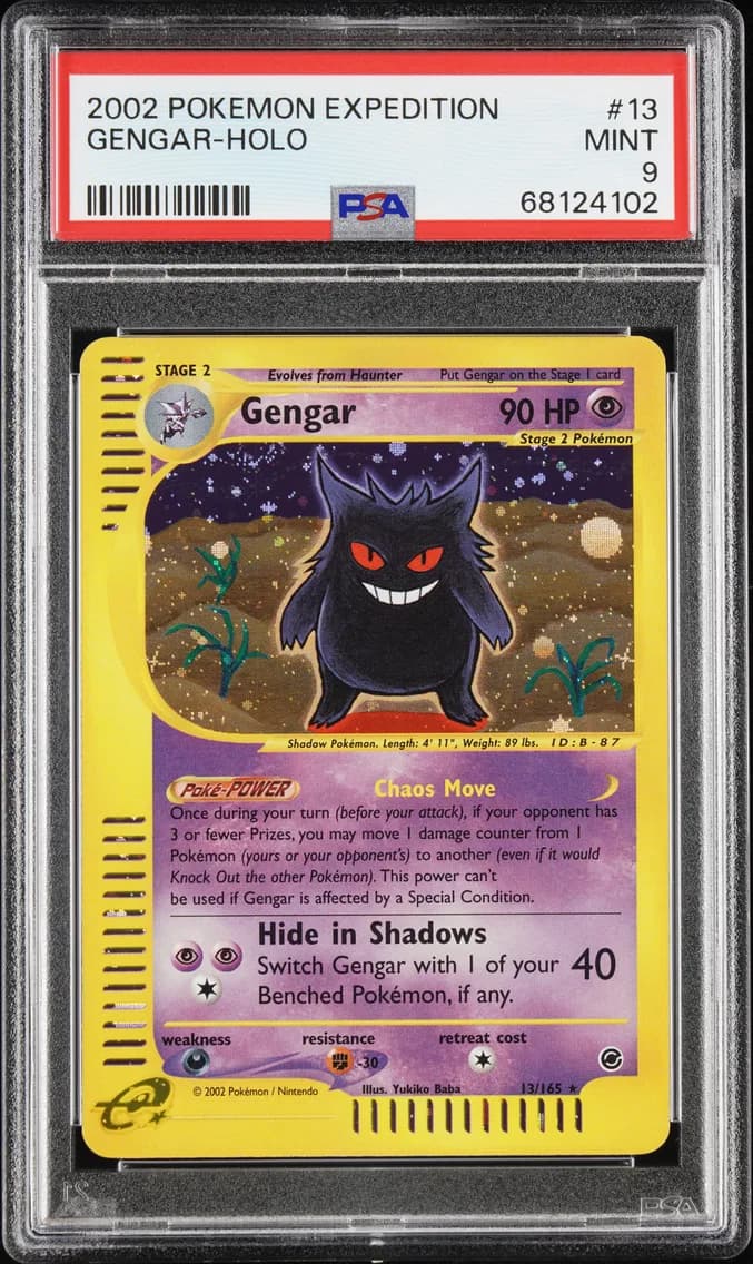 2002 #13 Gengar-Holo PSA 9 Expedition