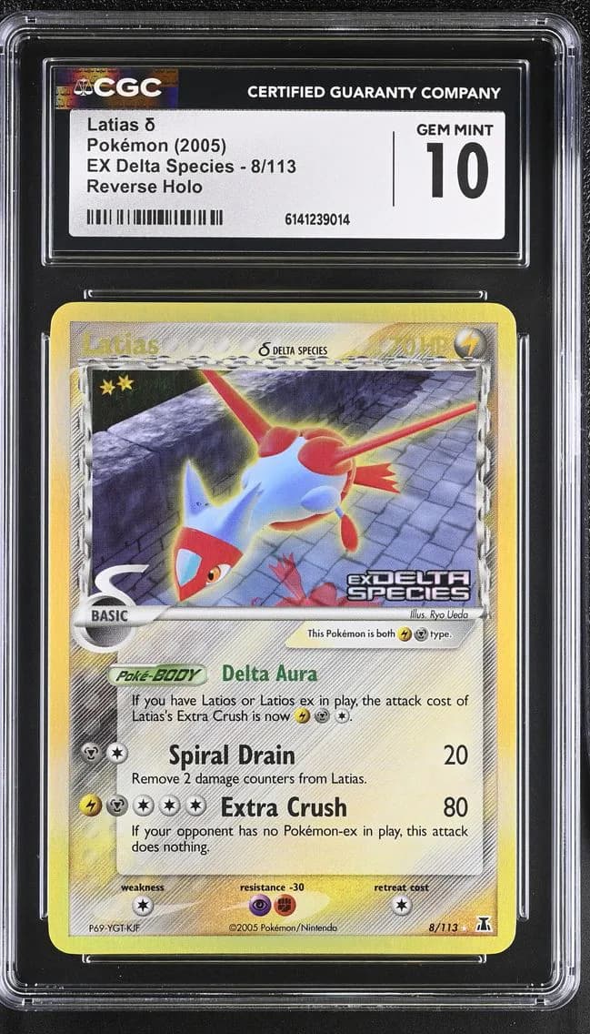 2005 #8 Latias Reverse Holo CGC 10 EX Delta Species - English
