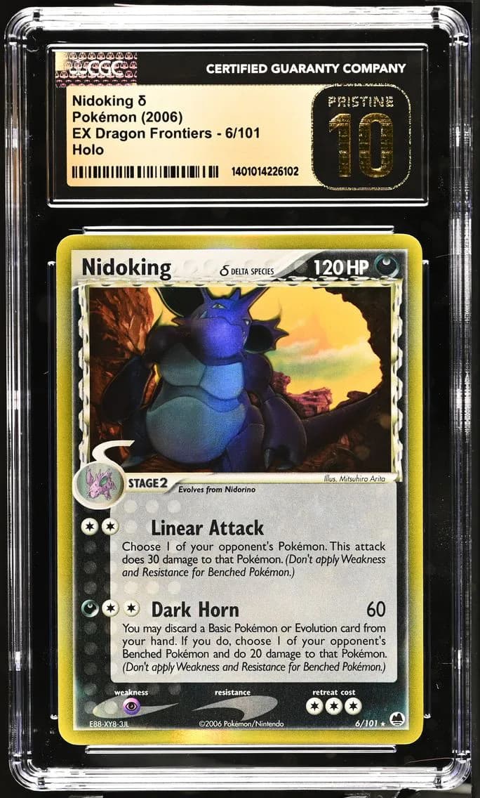 2006 #6 Nidoking CGC 10 Pristine EX Dragon Frontiers - English