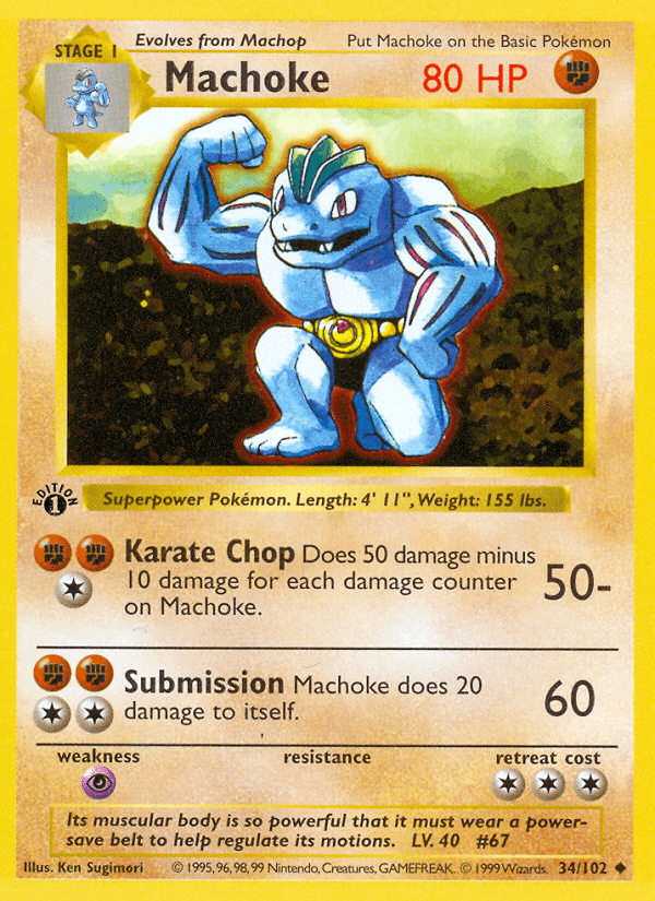 Machoke printed card