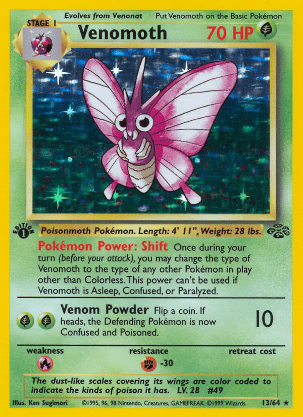 Venomoth printed card