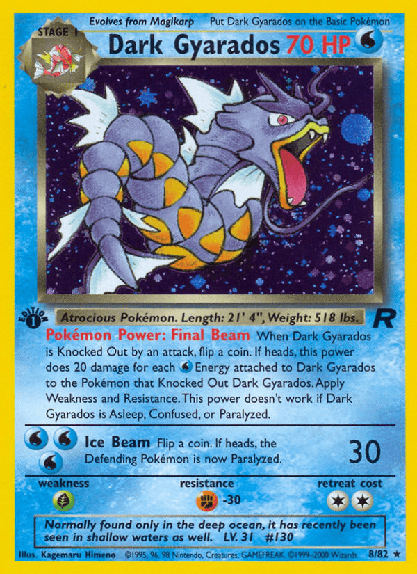 Dark Gyarados printed card