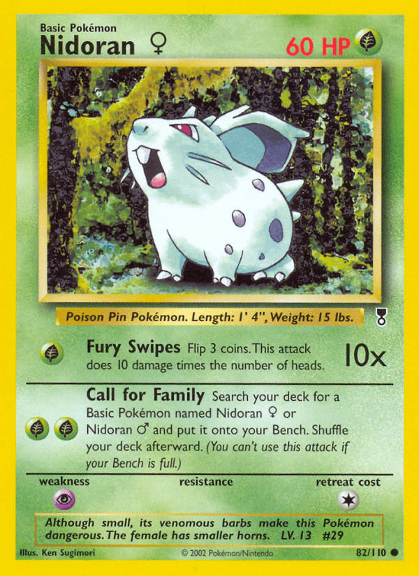 Nidoran ♀ printed card
