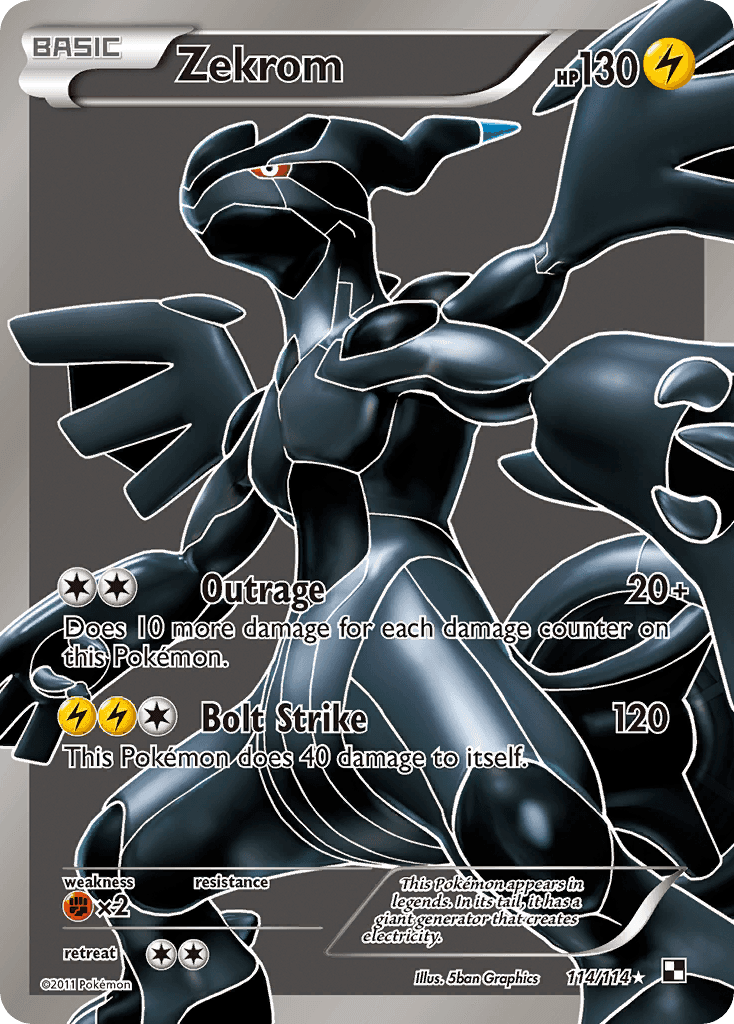 Zekrom printed card