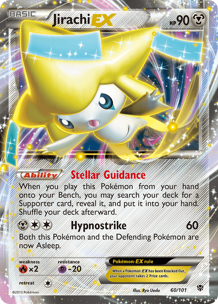 Jirachi-EX printed card