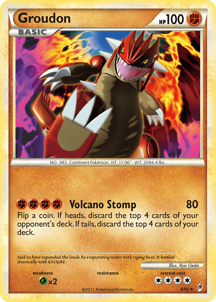 Groudon printed card