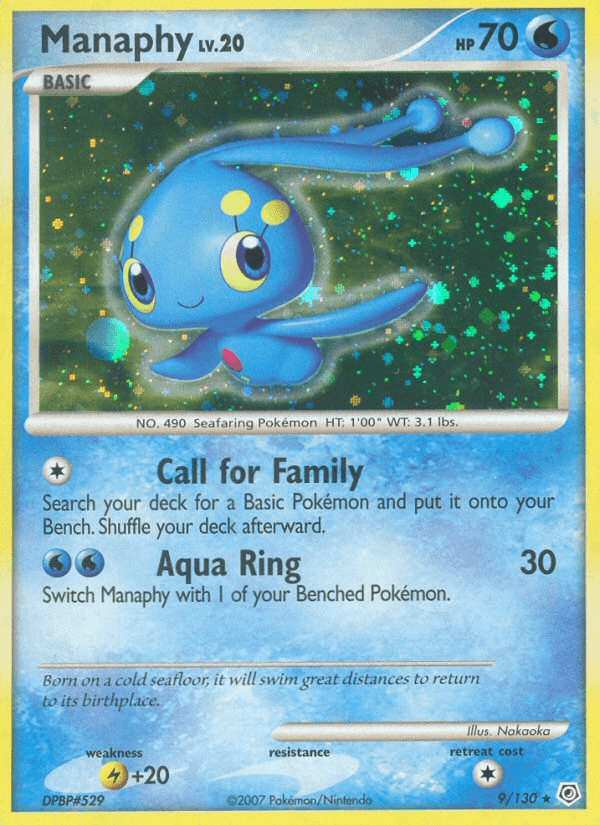 Manaphy printed card