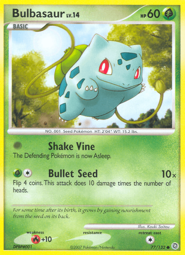 Bulbasaur printed card