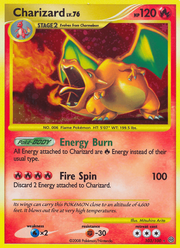 Charizard printed card