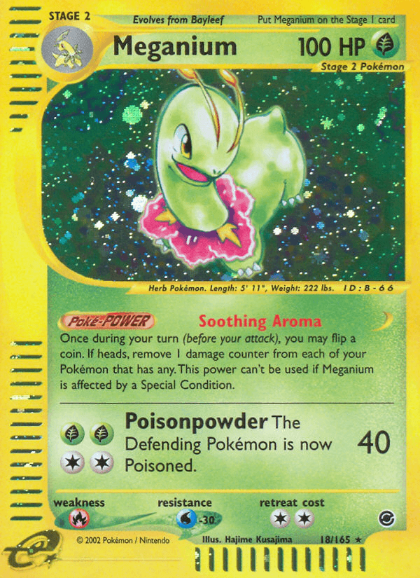 Meganium printed card