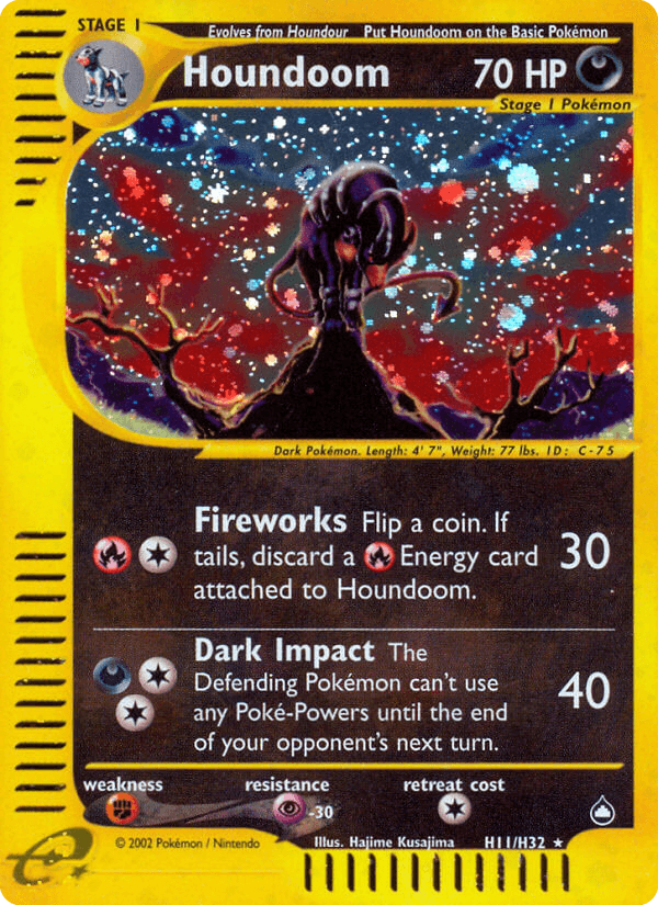 Houndoom printed card