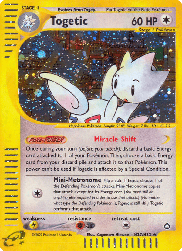 Togetic printed card