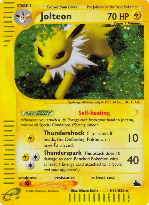 Jolteon printed card