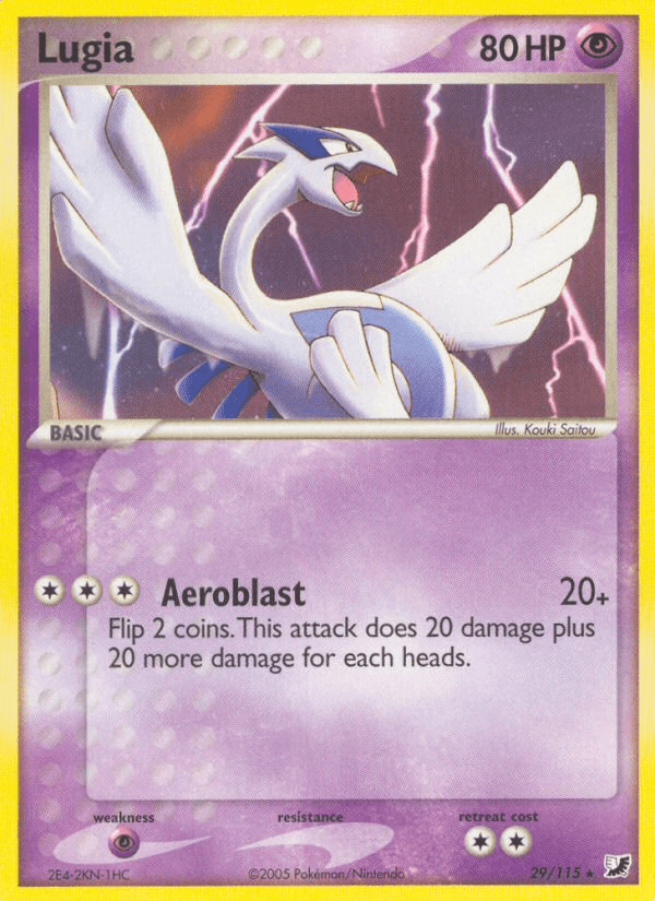 Lugia printed card