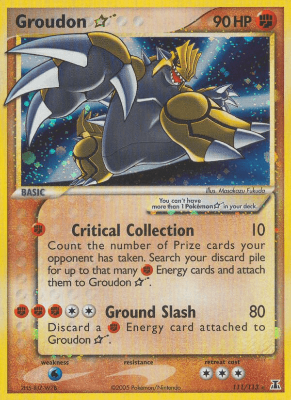 Groudon ★ printed card