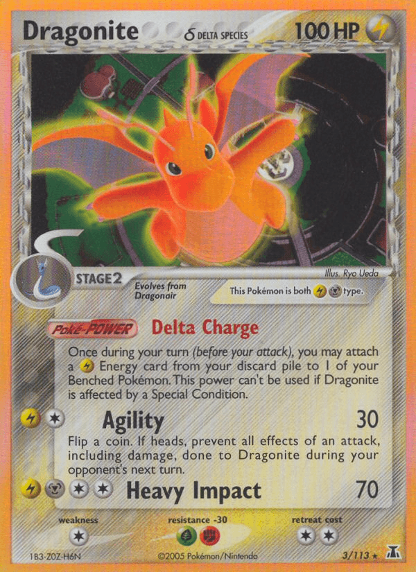 Dragonite δ printed card