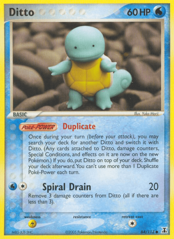 Ditto printed card