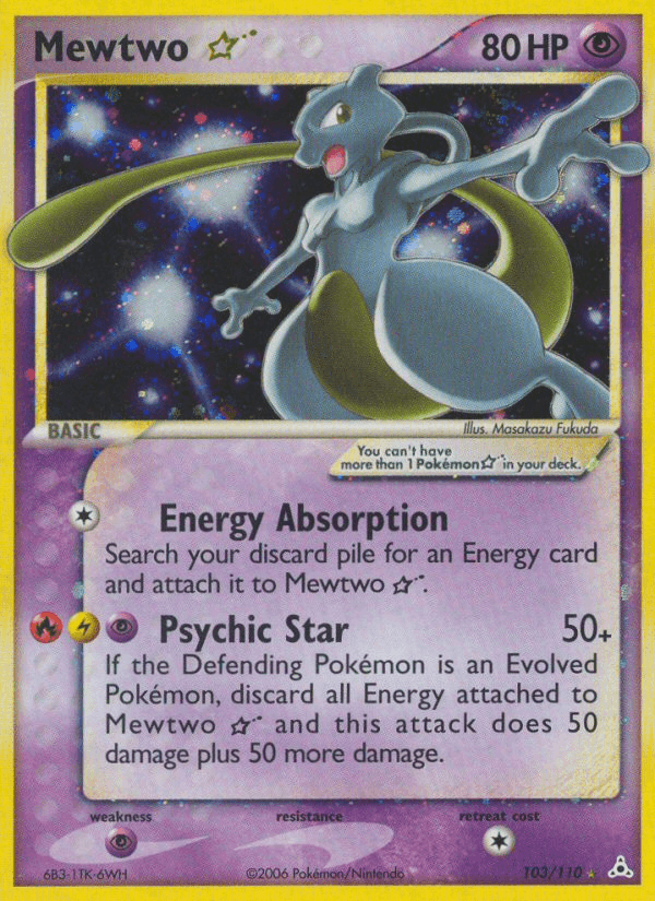 Mewtwo ★ printed card