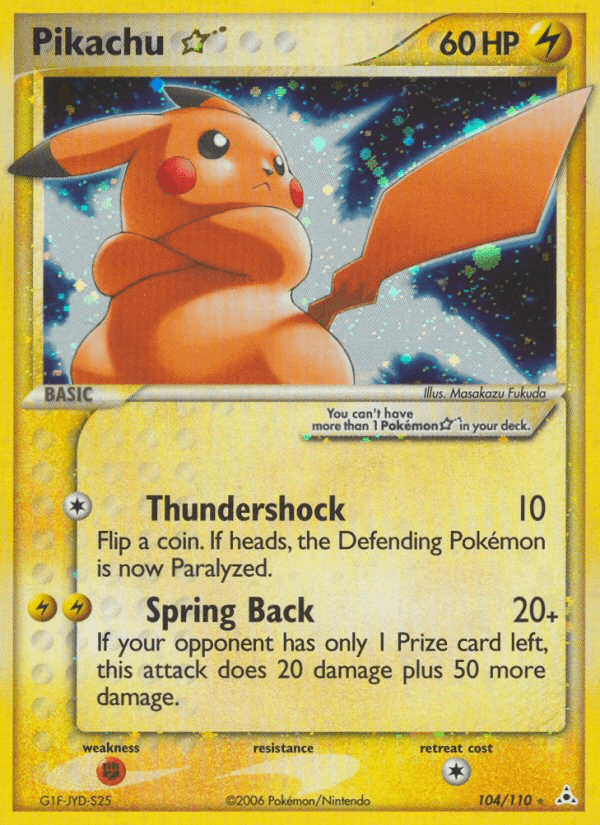 Pikachu ★ printed card