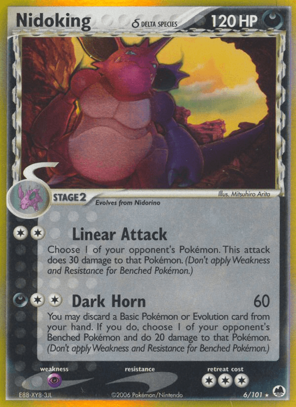 Nidoking δ printed card