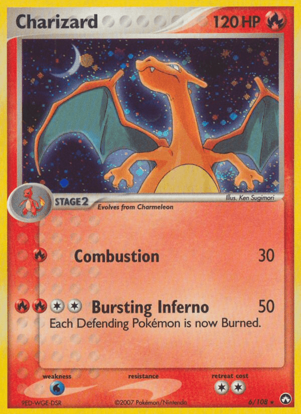 Charizard printed card