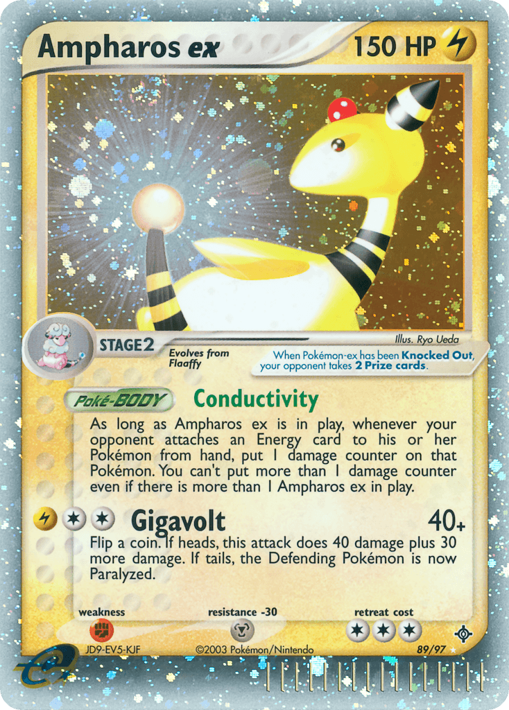 Ampharos ex printed card