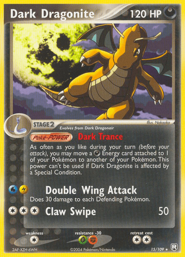 Dark Dragonite printed card