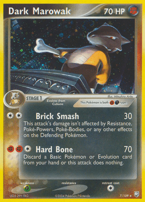 Dark Marowak printed card