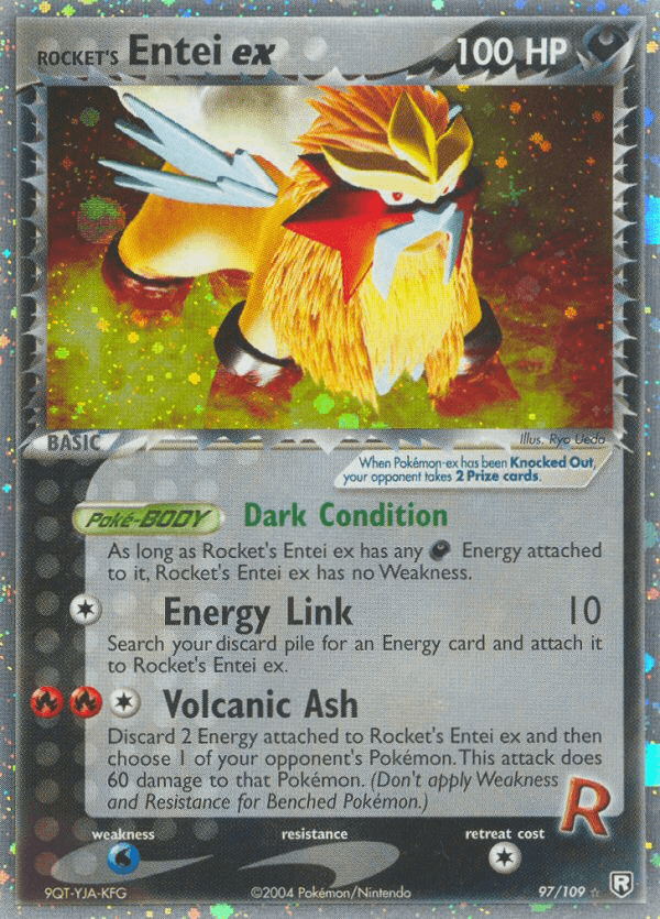 Rocket's Entei ex printed card