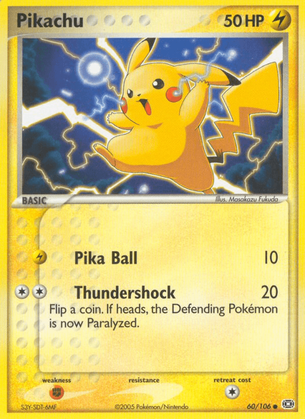 Pikachu printed card