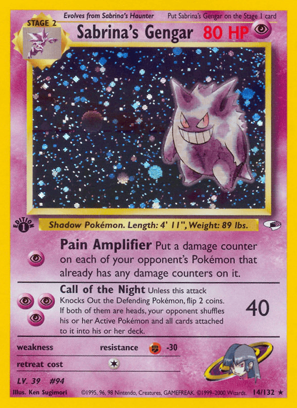 Sabrina's Gengar printed card