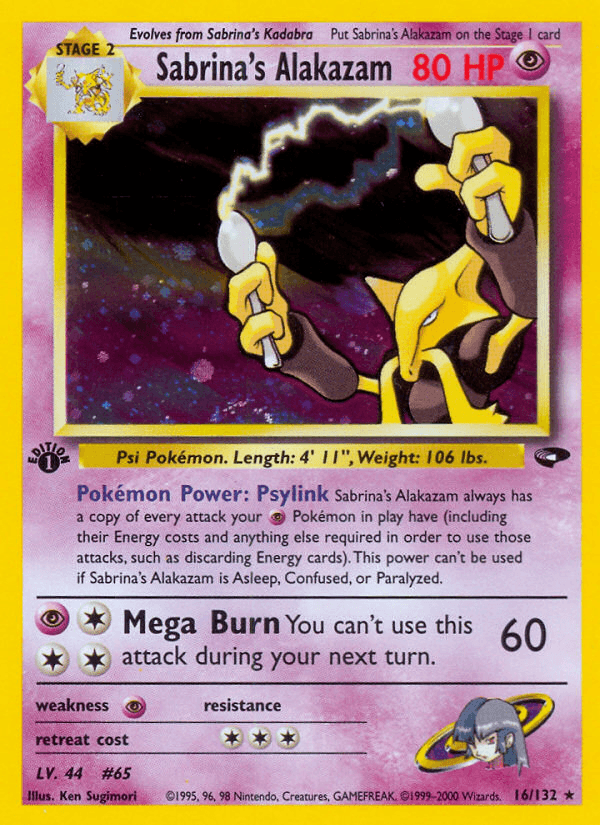 Sabrina's Alakazam printed card