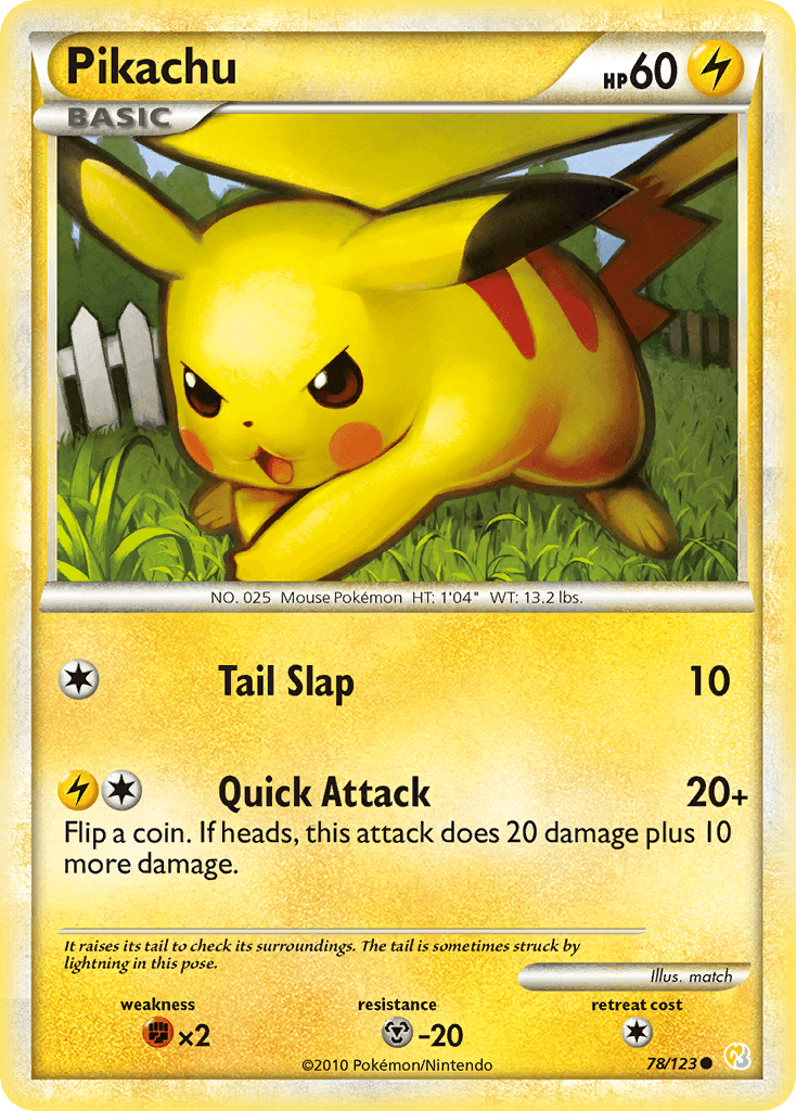 Pikachu printed card